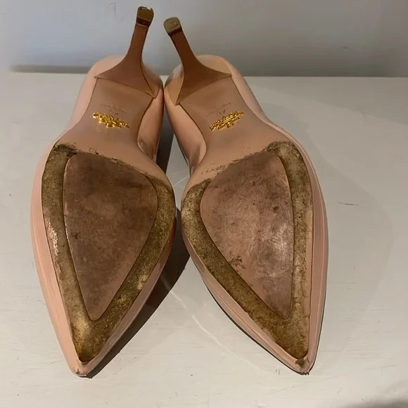 Vintage Prada Nude Heels - Size 37 - Picture 13 of 14
